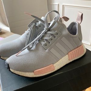 Grey and pink adidas NMD’s 8